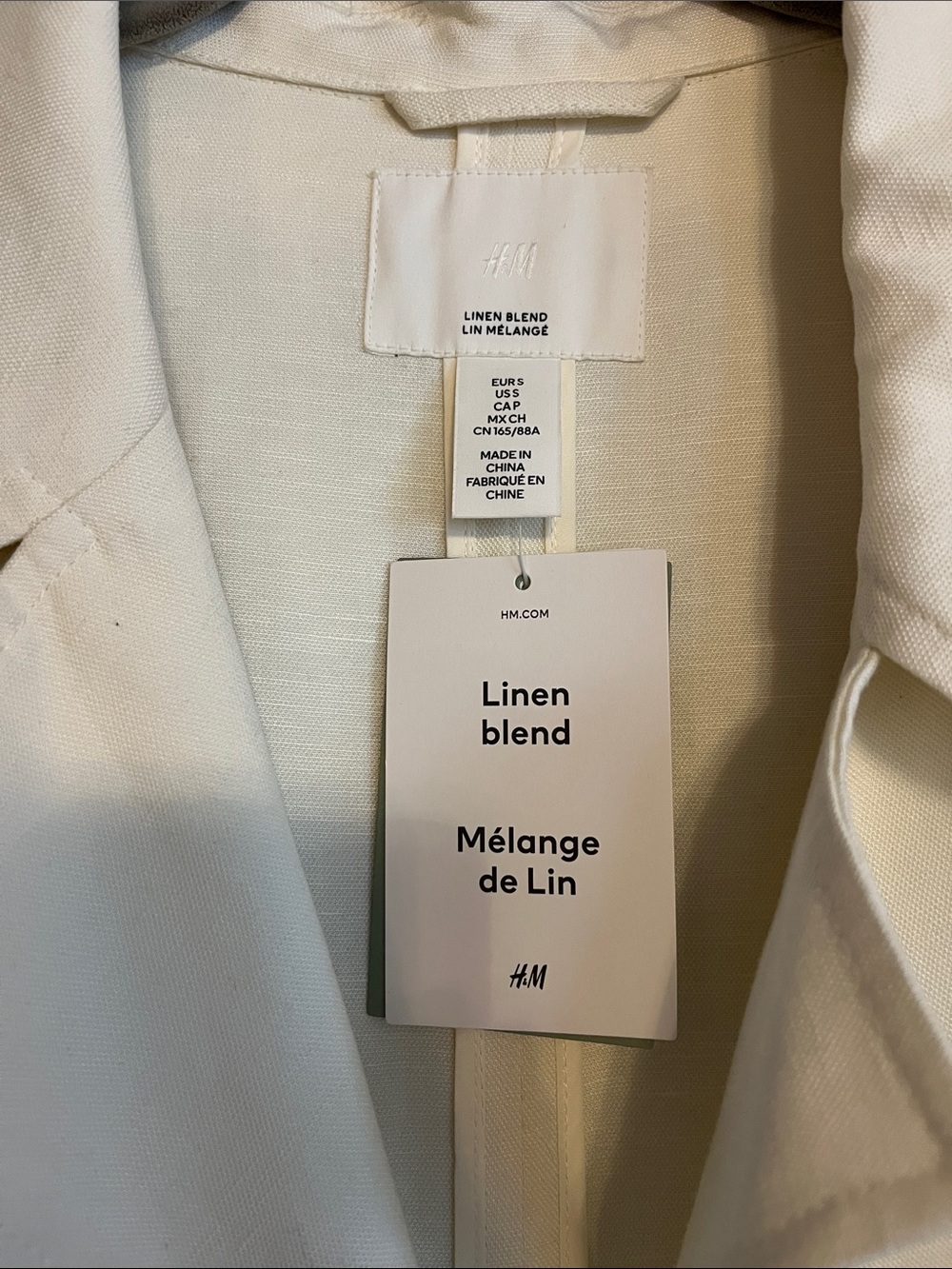 H&M Linen Blend Jacket in Off-White - Picture 5 of 9